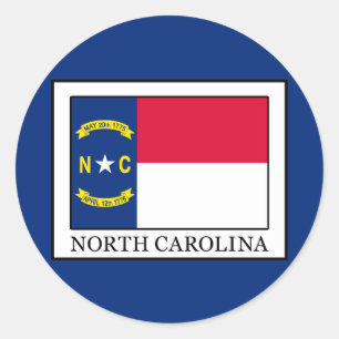 North Carolina Runder Aufkleber
