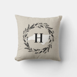 North Carolina Rustic Wreath Monogram Kissen Kisse