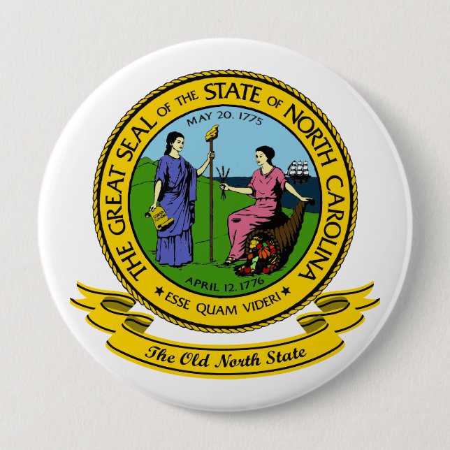 North Carolina Siegel Button (Vorderseite)