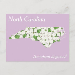 North Carolina Staat Blume Collage Karte