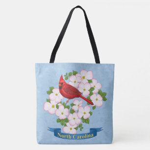 North Carolina Staat Kardinal Bird Dogwood Blume Tasche