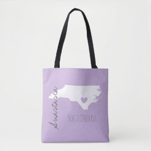North Carolina Staat Map Personenname Tasche