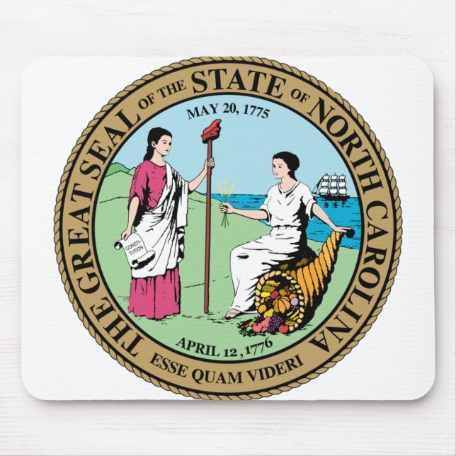 North Carolina Staat Siegel - Mousepad (Vorne)
