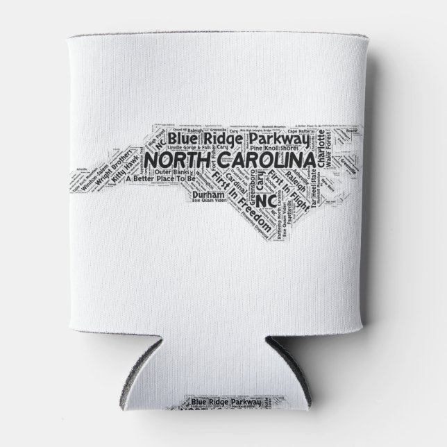 North Carolina Staat Word Cloud Dosenkühler (Vorderseite)