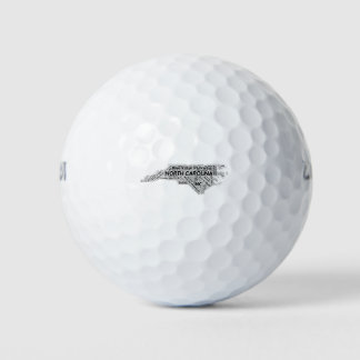 North Carolina Staat Word Cloud Golfball