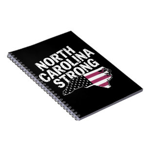 North Carolina Stark Mit NC State Und USA-Flagge Notizblock