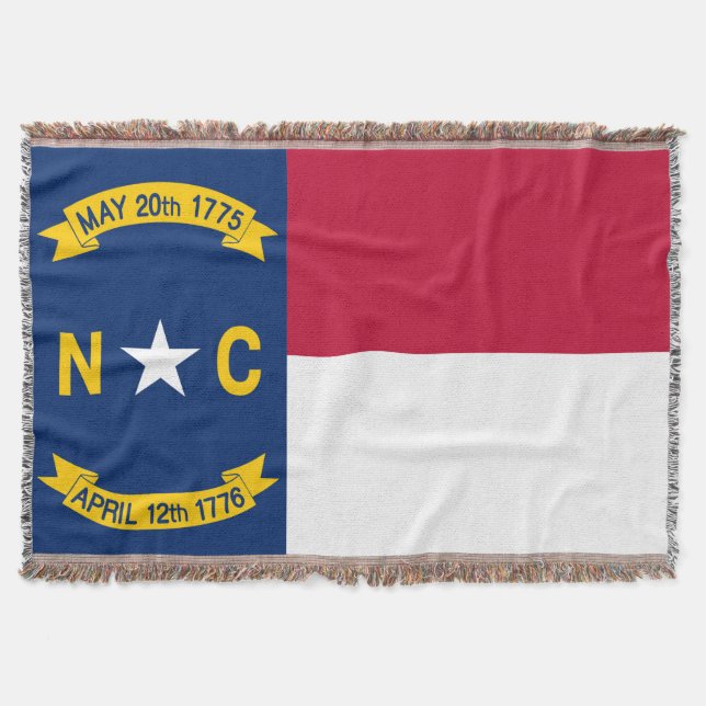 North Carolina State Flag Print Patriotic Decke (Vorderseite)