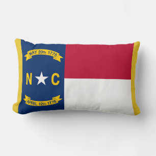 North Carolina State Flag Print Patriotic Lendenkissen