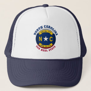 NORTH CAROLINA TAR HEEL STATE FLAG TRUCKER-MÜTZE TRUCKERKAPPE