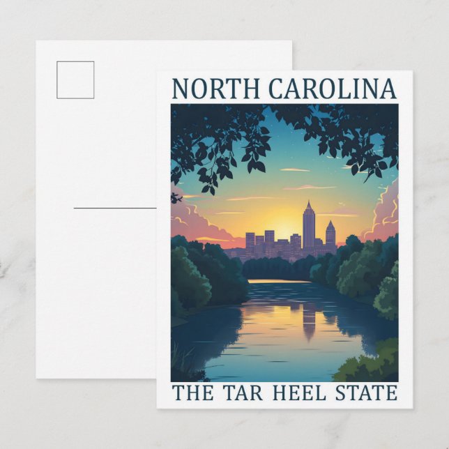 North Carolina the Tar Heel Staat USA Travel Place Postkarte (Vorne/Hinten)