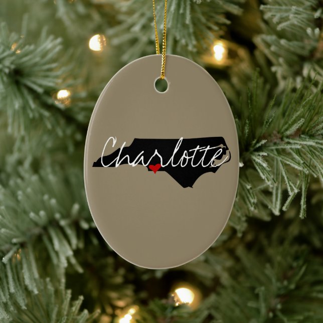 North Carolina Town Keramikornament (Baum)