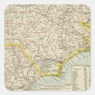 North Carolina und South Carolina 2 Quadratischer Aufkleber