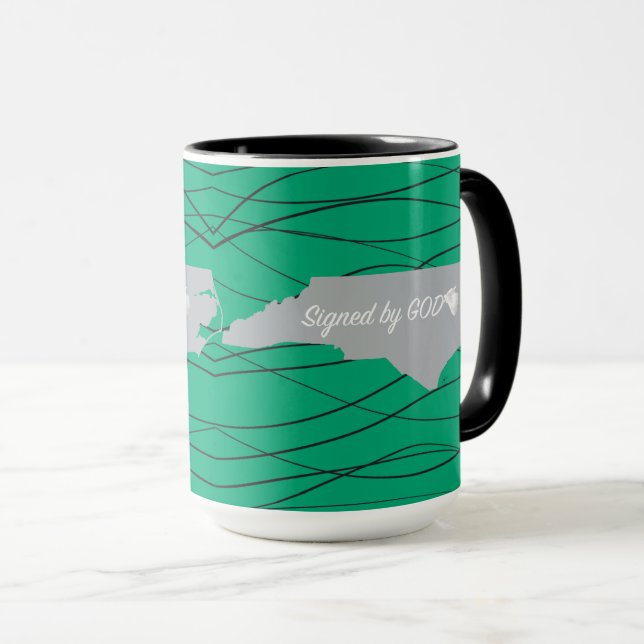 North Carolina Unterzeichnet von Gott Tasse (VorderseiteRechts)