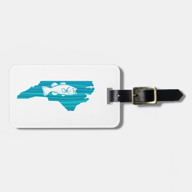 North Carolina Wave Fishing Gepäckanhänger (Vorderseite horizontal)