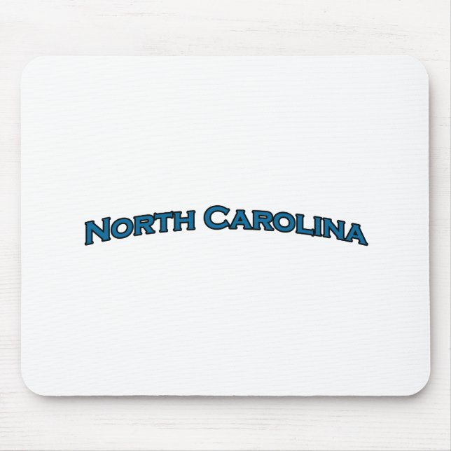 North Carolina wölbte Text-Logo Mousepad (Vorne)