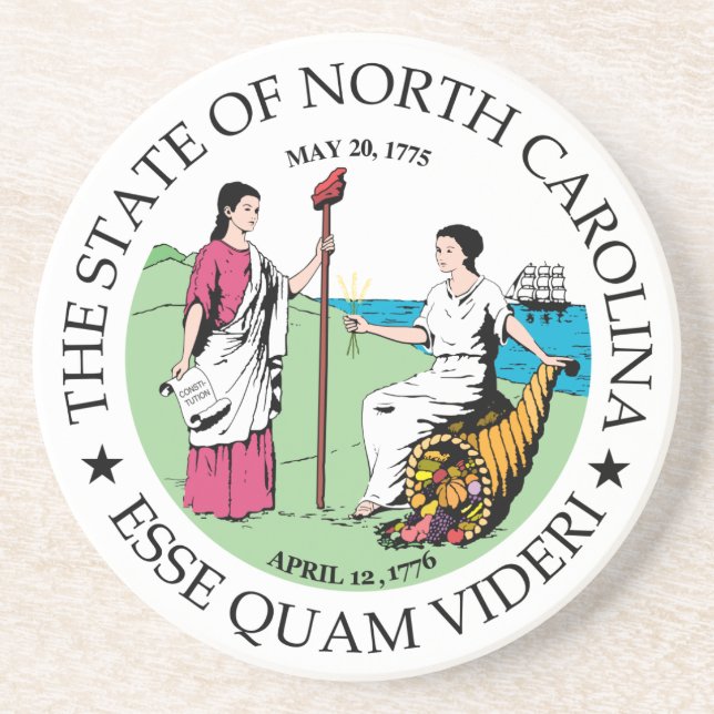 North Carolina Zeichen Getränkeuntersetzer (Vorne)