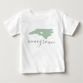 North Carolina Zuhause Grown | Editierbarer Staat  Baby T-shirt