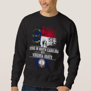 North Carolina Zuhause Virginia Roots Staat Tree Sweatshirt