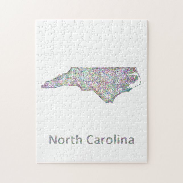 North Carolinakarte (Vertikal)