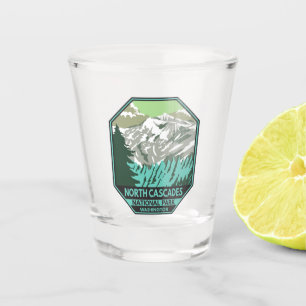 North Cascades Nationalpark Goode Mountain Retro Schnapsglas
