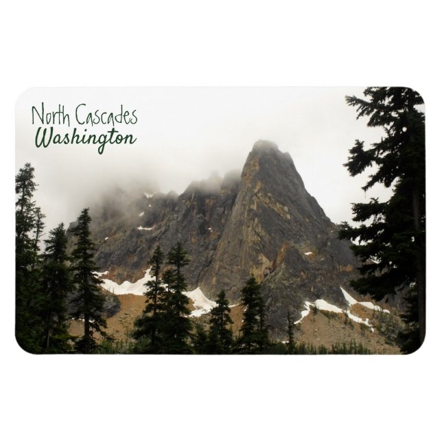 North Cascades Washington Landschaftliches Alpin F Magnet (Horizontal)