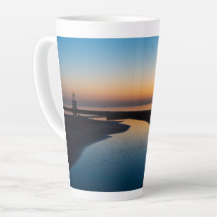 North Chicago Lighthouse Dawn Latte Tasse