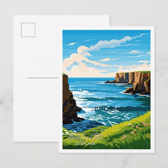 North Coast 500 Schottland Reisevorführung Postkarte (Vorne/Hinten)
