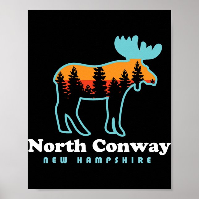 North Conway New Hampshire Moose Mountains  Poster (Vorne)