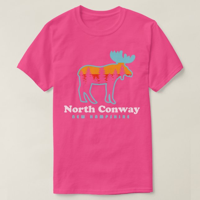 North Conway New Hampshire Moose Mountains T-Shirt (Design vorne)