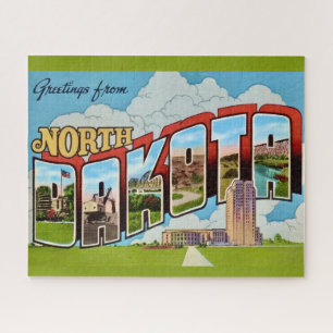 North Dakota 16x20 Postkarten-Puzzle