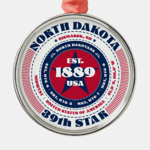North Dakota 39. Staat Weihnachtsschmuck