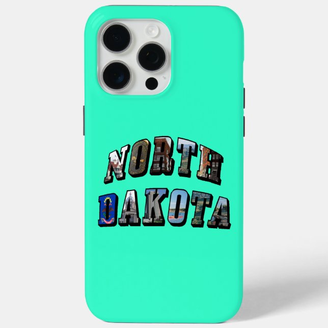 North-Dakota-Bildtext Case-Mate iPhone Hülle (Rückseite)