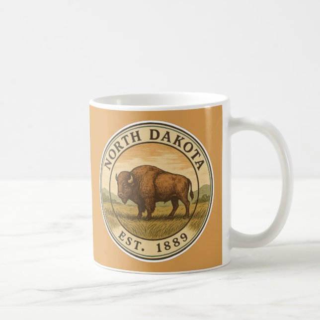  North Dakota Bison Mug Kaffeetasse (Rechts)