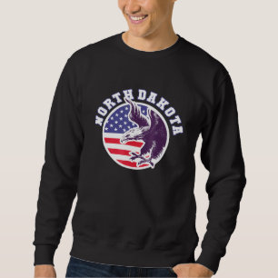 North Dakota Brave American Patriot Veteran Eagle Sweatshirt