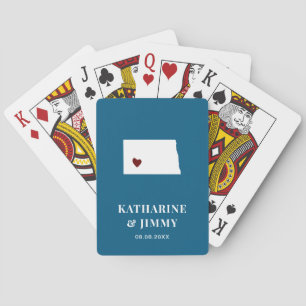 North Dakota Gastgeschenk Hochzeit Deck Cards, Kar Spielkarten