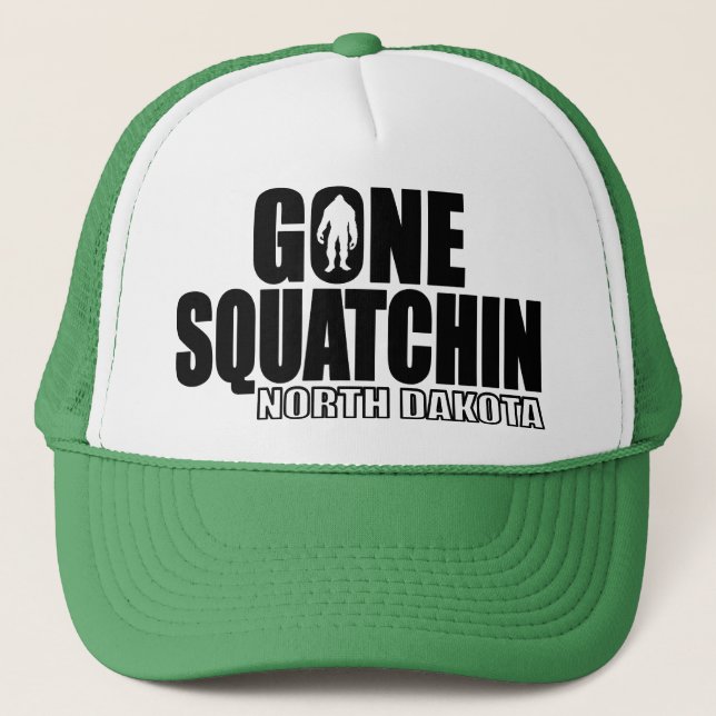 NORTH DAKOTA gegangenes Squatchin - ursprünglicher Truckerkappe (Vorderseite)