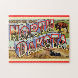North Dakota Greetings 11x14 Postkarte