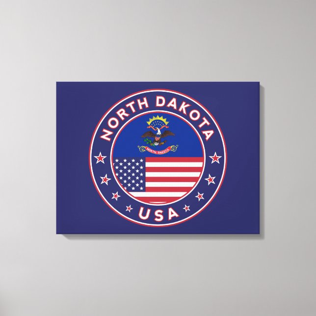 North Dakota Leinwanddruck (Vorderseite)
