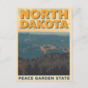 North Dakota Mountain View Postkarte