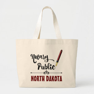 North Dakota Notary Public Ink Pen Jumbo Stoffbeutel