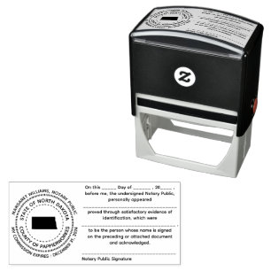 North Dakota Notary Public Recognition Briefmarke Permastempel