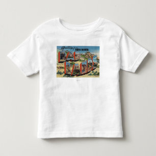 North Dakota - Ödländer - große Buchstabe-Szene Kleinkind T-shirt