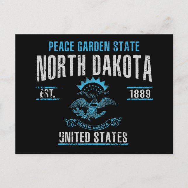 North Dakota Postkarte (Vorderseite)