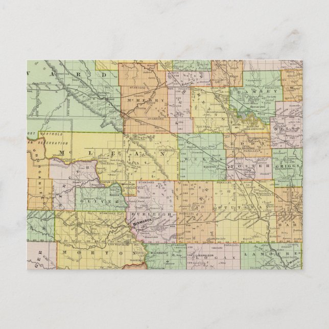 North Dakota Postkarte (Vorderseite)