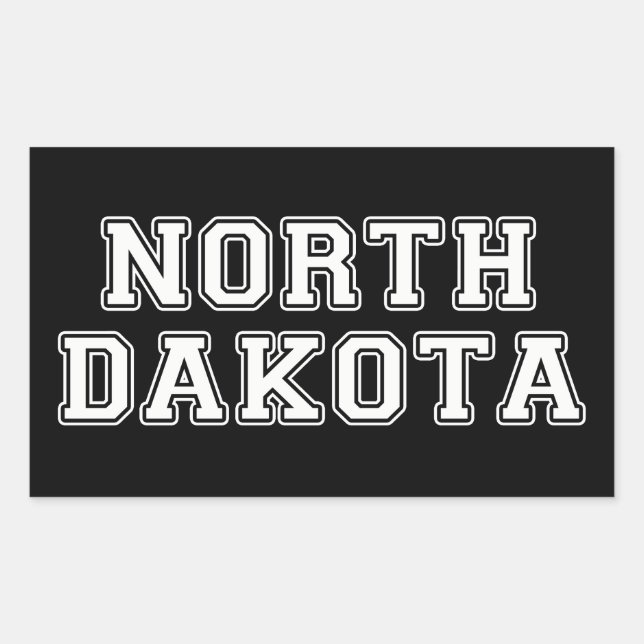 North Dakota Rechteckiger Aufkleber (Vorderseite)