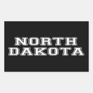 North Dakota Rechteckiger Aufkleber