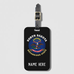 NORTH DAKOTA ROUGHRIDER STAAT FLAG GEPÄCKANHÄNGER