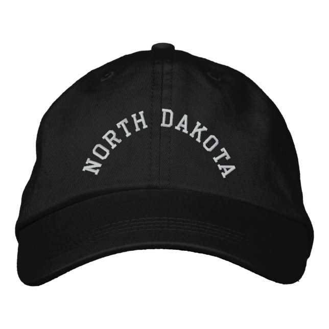 North Dakota Staat bestickt Bestickte Baseballkappe (Vorderseite)