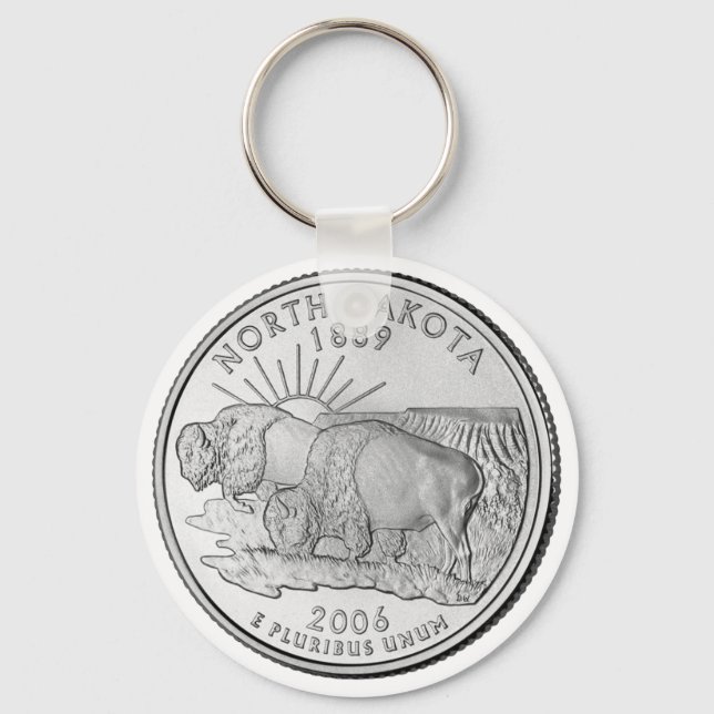North Dakota Staat Quarter Schlüsselanhänger (Vorderseite)