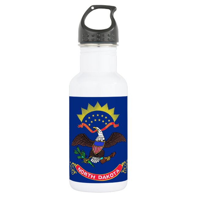North Dakota State Flag Liberty Flasche Trinkflasche (Vorderseite)